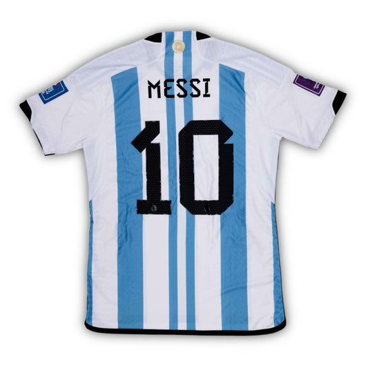 Fans Version Argentina 2022 Messi 10 World Cup Home Soccer Jersey